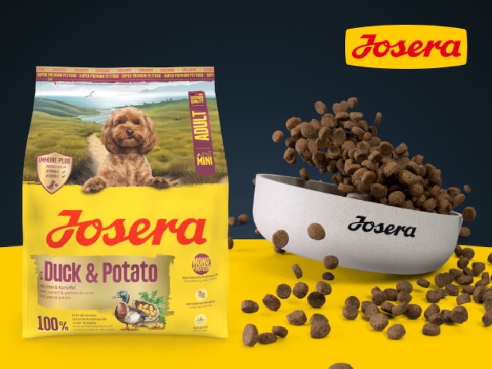 image 1 of Josera Mini Adult Duck & Potato | Grain free | Single meat protein | Complete dry food for toy & small breed dogs | Immune Plus | Skin & Coat | 2x10kg pack