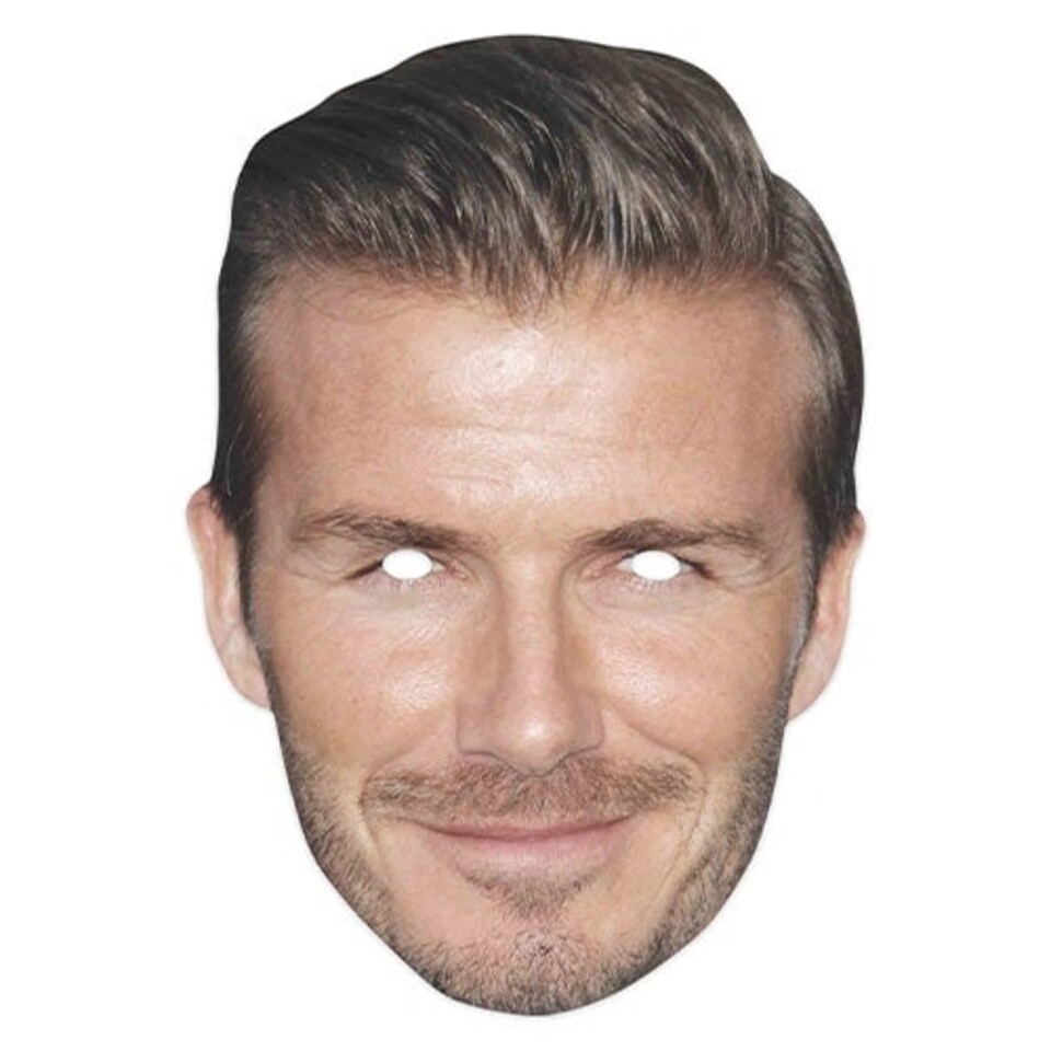David Beckham Cardboard Face Mask