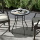 image 2 of Outsunny Garden Table with Glass Printed Design for Outdoor, Multicolour