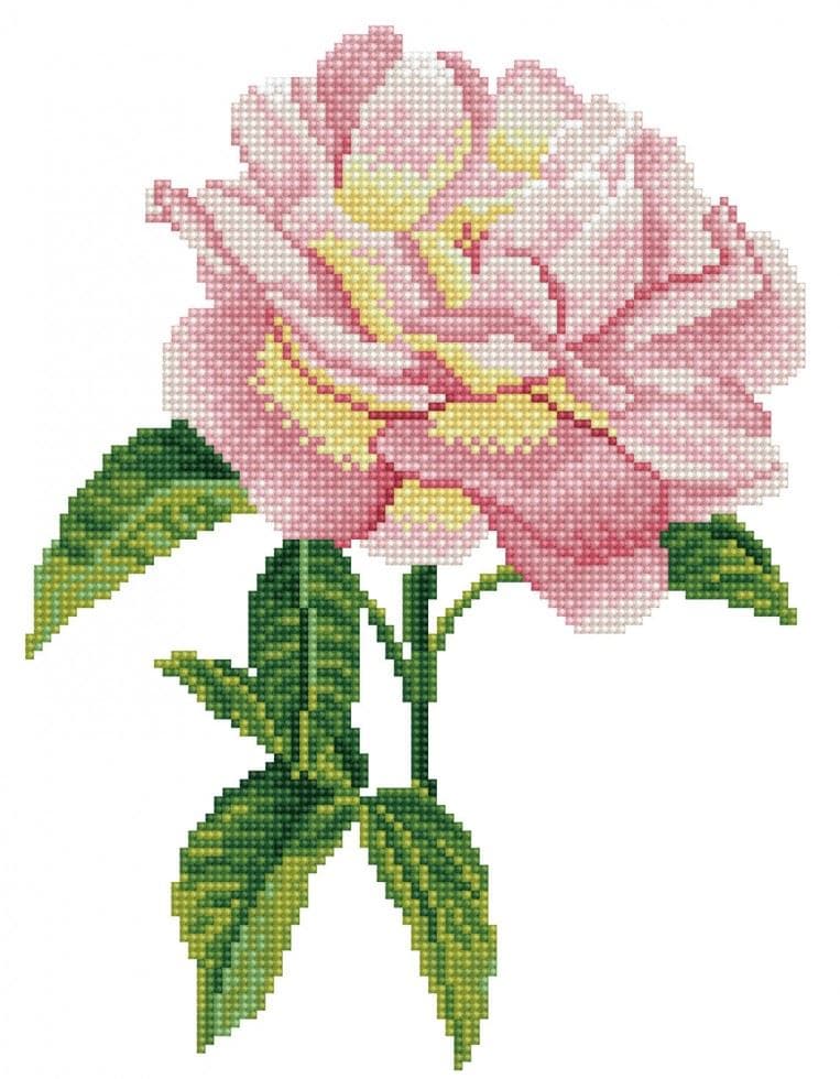 Diamond Dotz Diamond Painting Kit Pink Rose, Flowers Pattern