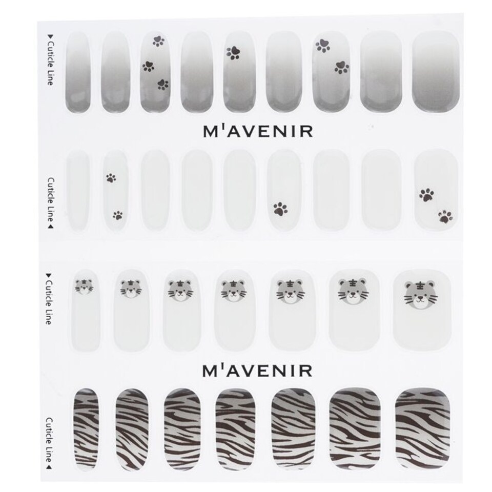image 1 of Nail Sticker (patterned) - # Tiger Punch Nail - 32pcs Multi