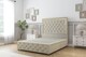 image 1 of Sloomy Sofia Gold Cream Plush Divan Bed Base 4 Drawers With 54 Inch Floor Standing Headboard & 12 Inch Matching Footboard | Cream | Cream | Double | 1
