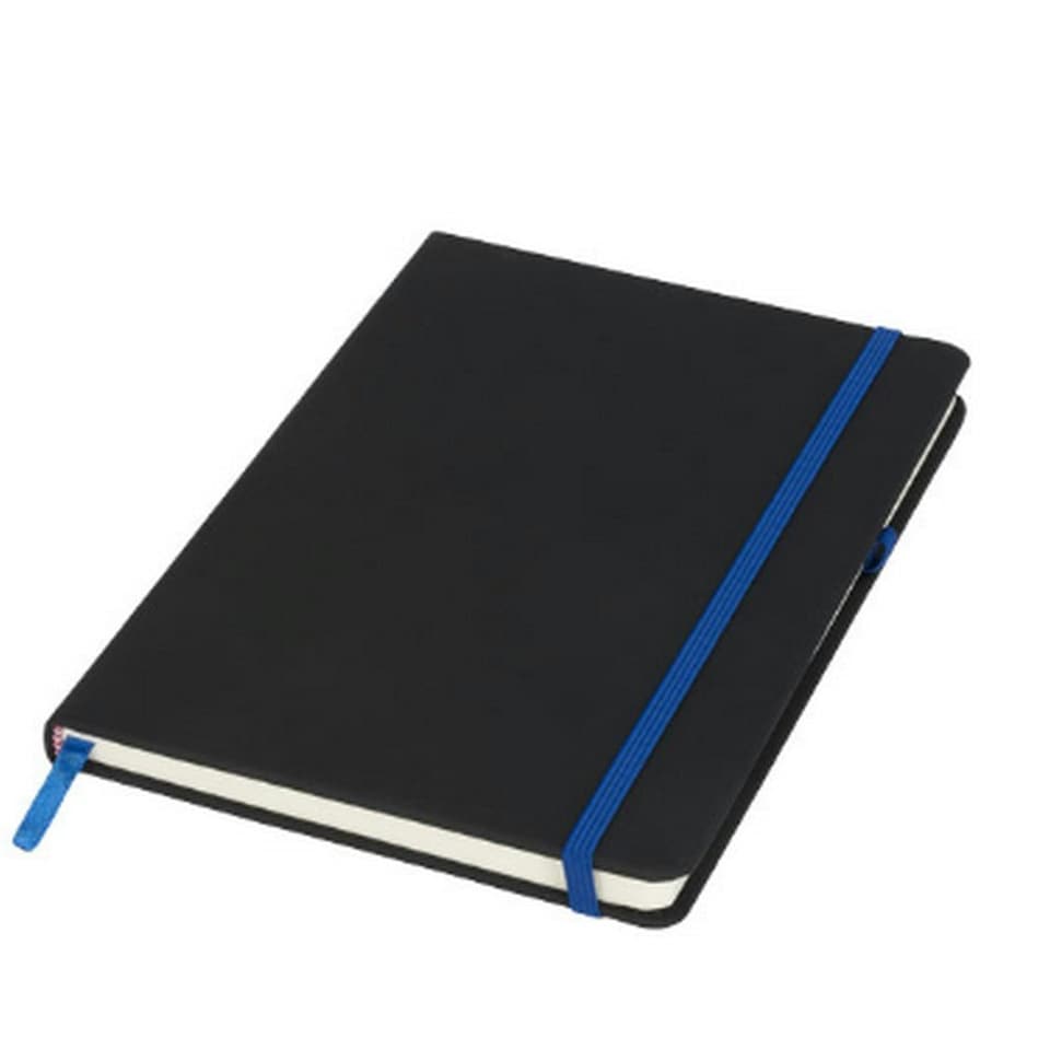 Bullet Noir Notebook - Solid Black/Blue - Medium