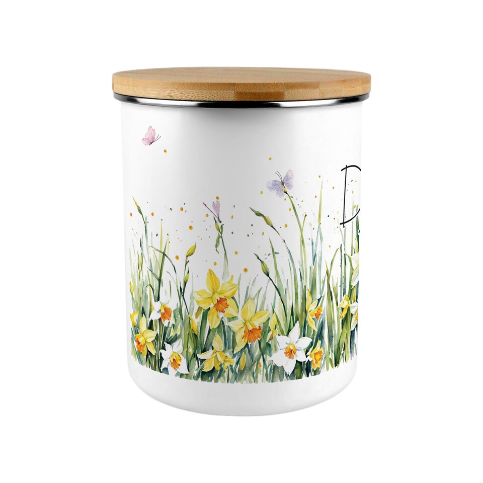 image 1 of Spring Daffodils Dishwasher Tablets Storage Tin