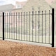 image 1 of Manor Higher Fence Panel - Solid Steel - FIts Gap of 1830 mm x 1220 mm High - Electro Galvanised/Black Powder Coated | Black | 1