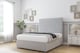 image 3 of Sloomy Manhattan Silver Plush Divan Bed Base 4 Drawers With 54 Inch Floor Standing Headboard | Silver | Silver | King | 1