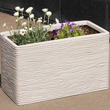 1 x Amalfi Trough Multipurpose Home Garden Patio Stone Effect Flower Planter N/A