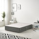 image 3 of Astoria Divan Bed Base with 2 Drawers & 30 Inch Diamante Headboard in Linen Fabric | Grey | Grey | Small Single