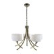 image 1 of Justina Antique Brass 5 Light Chandelier