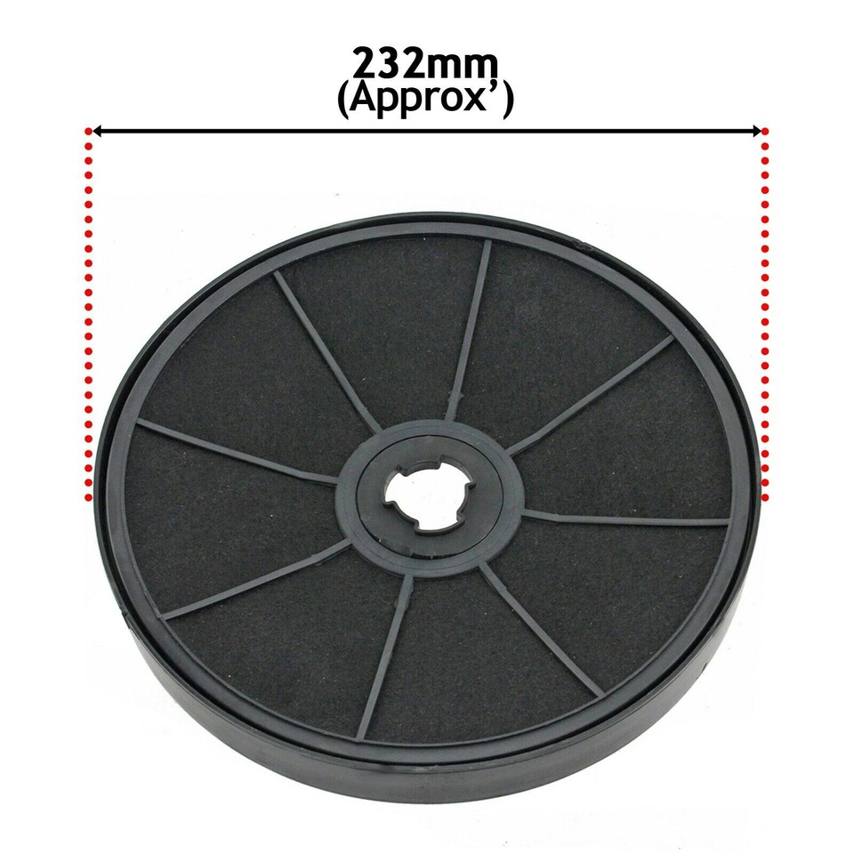 image 1 of SPARES2GO Carbon Charcoal Vent Filters compatible with Electrolux Cooker Extractor Hood (Pack of 2)