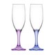 image 4 of LAV Misket Glass Champagne Flutes - 190ml - Coloured Stem - Pack of 12