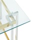 image 5 of Interiors by Premier Glass Top Coffee Table, Gold and Silver Luxury Coffee Table, Modern Style Metal Coffee Table with Glass Top Gold