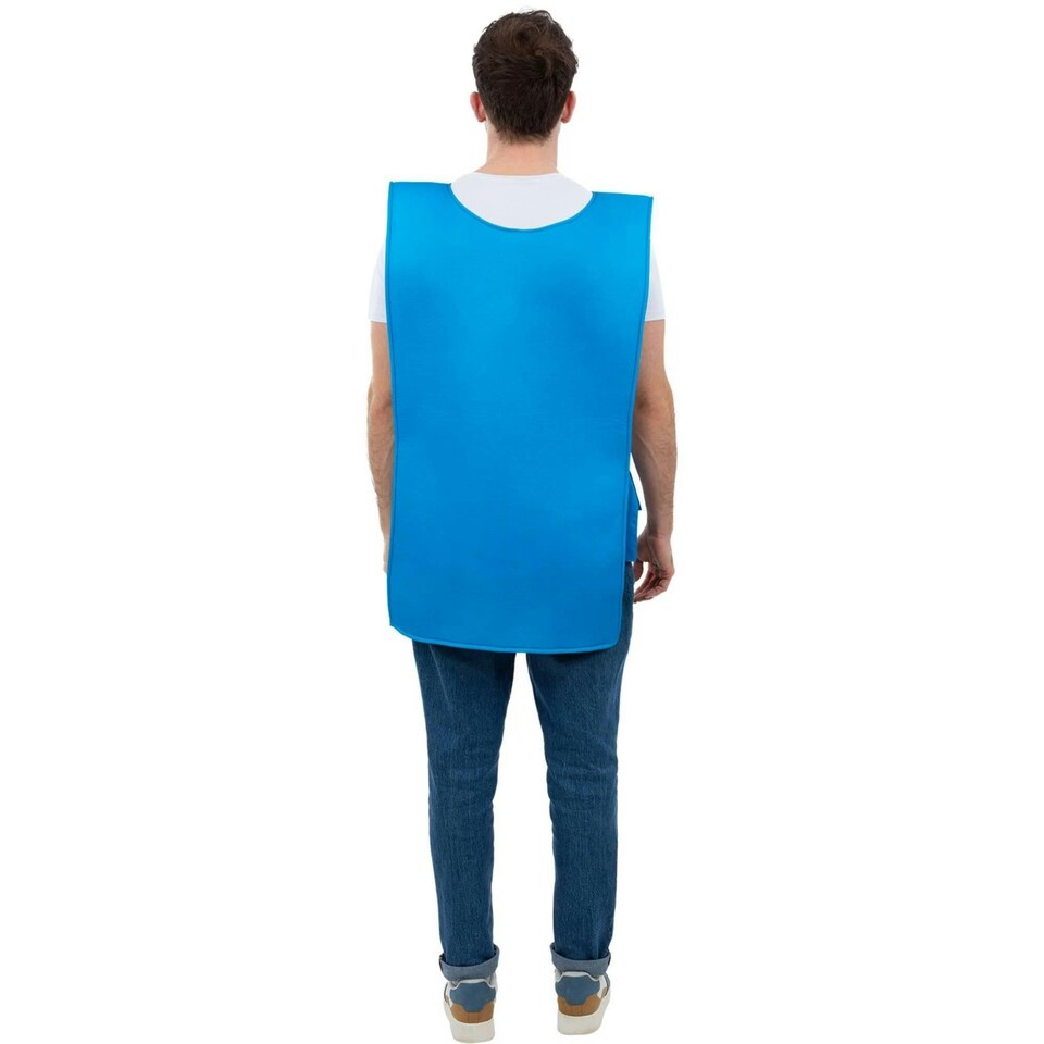 image 1 of Kelloggs Unisex Adult Rice Krispies Cereal Box Costume Tabard - Blue/White/Red - One Size One Size