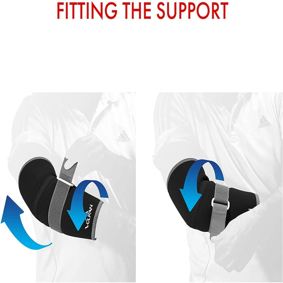 image 1 of Vulkan Classic Elbow Support with Strap Black | S