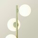 image 2 of ValueLights Marlow Sage Green Opaque Glass Globe 3 Way Table Lamp
