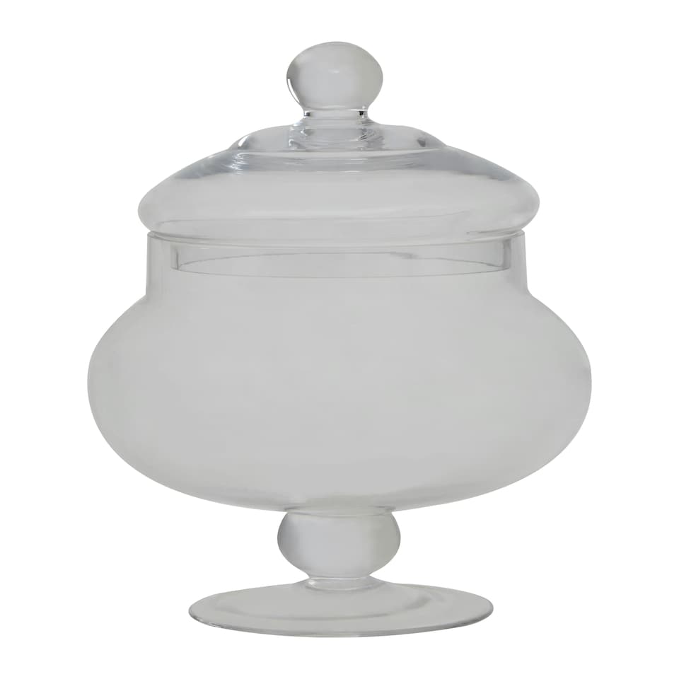image 1 of Interiors by Premier Versatile Clear Glass Candy Small Storage Jar, Elegant Storage Jar For Kitchen, Functional Glass Container