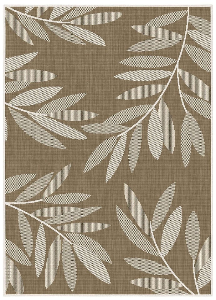 image 1 of Reversible Outdoor Rugs in Trailing Leaves Design Duo Weave Collection