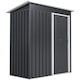 image 1 of Outsunny 5 x 3ft Garden Storage Shed Sliding Door Sloped Roof Tool, Black