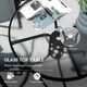image 5 of Outsunny 5 PCs Garden Furniture Set, Round Table and Stackable Chairs, Grey 
