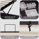 image 8 of Vida Designs Lisbon Double Ottoman Faux Leather Bed, Grey & Gel Memory Foam Pocket Spring Mattress, Double