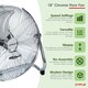 image 2 of Oypla Electrical 18" Chrome 3 Speed Free Standing Gym Fan