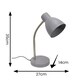 image 3 of ValueLights Keela Grey Adjustable Flexi Neck Desk Table Lamp