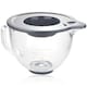 image 1 of SPARES2GO 4.7L Glass Mixing bowl Jug for KitchenAid Stand Mixer K40 5KSM5GB + Cover