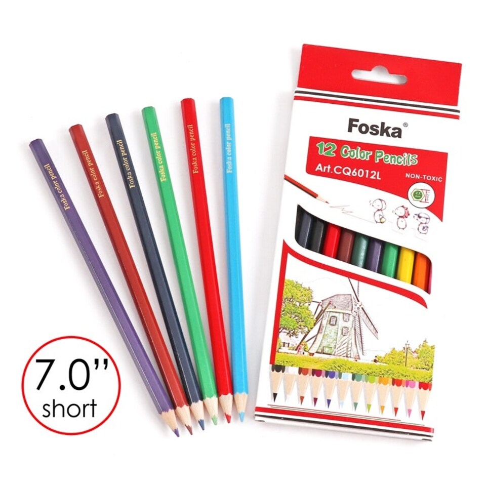 image 1 of Pack of 12 Hexagonal Assorted Colouring Pencils