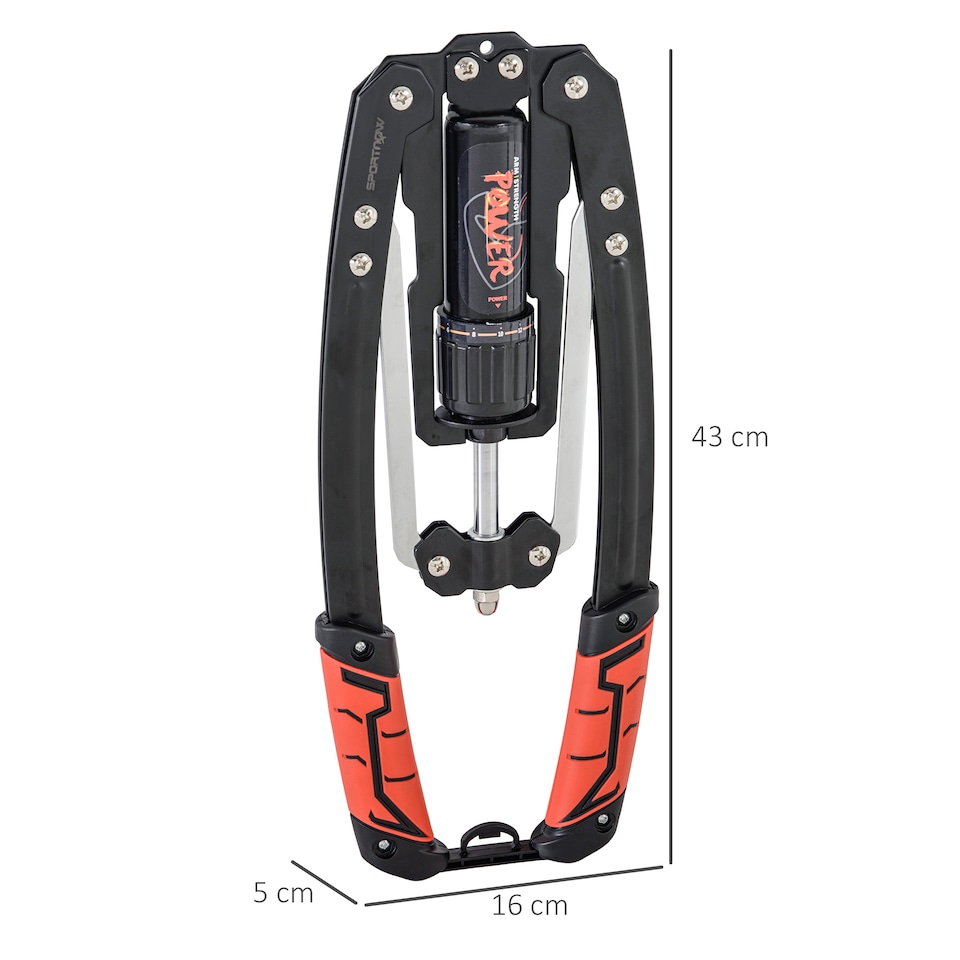 image 1 of Hydraulic Chest Expander with 22-440lbs Resistance for Upper Body Exercise | Black
