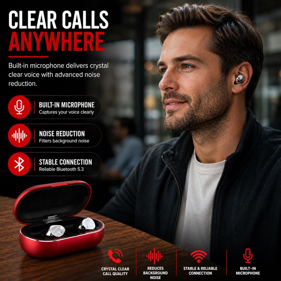 image 1 of Hurricane Wireless Headphones for Mobile Phones and Entertainment