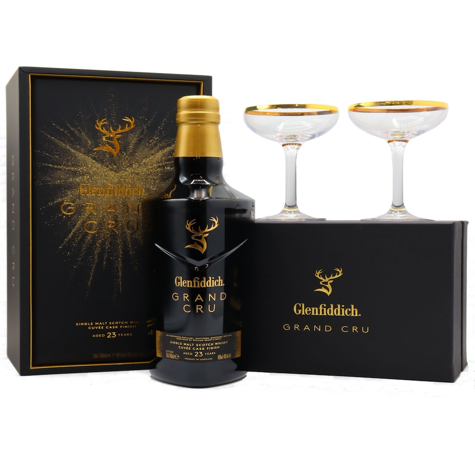 Glenfiddich - Grand Cru Speyside Single Malt Scotch 23 year old Whisky (Includes Branded Glasses)
