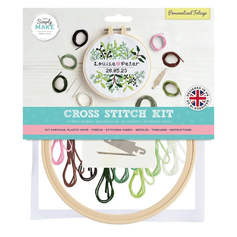 Cross Stitch Kit - Personalised Foliage