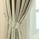 image 2 of Homescapes Cream Stripe Jacquard Curtain Tie Back Pair