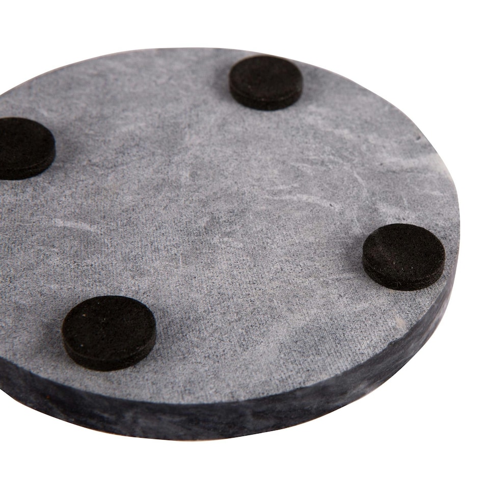 image 1 of Argon Tableware 12pc Marble Placemats & Round Coasters Set - Black Black