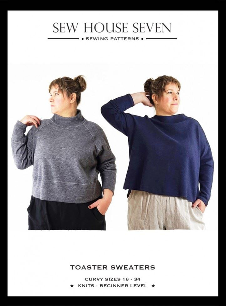 Sew House Seven Toaster Sweaters Paper Sewing Pattern – Women’s Tops & Sweaters, Sizes 16–34, Easy