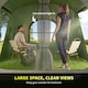 image 4 of Outsunny 3-4 Man Tunnel Tent with Sewn in Floor, 3000mm Waterproof 