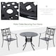 image 3 of Outsunny Round Aluminium Outdoor Garden Dining Table with Hole