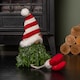 image 7 of 48cm Red and White Christmas Tree Sitting Gonk with Dangly Legs and Striped Hat