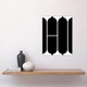 image 4 of Large Hi Word Bold Black White Typography Design Wall Art Print 12x16 In