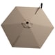 image 9 of Outsunny 2.5m Wall Mounted Parasol, Hand to Push Outdoor Patio Umbrella with 180 Degree Rotatable Canopy for Porch, Deck, Garden, 250 cm, Khaki