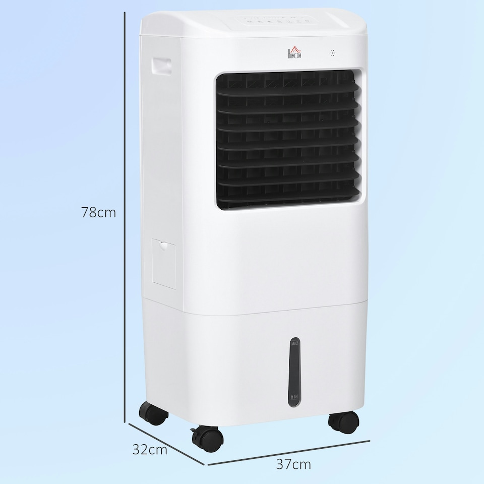 image 1 of HOMCOM Portable Air Cooler with Humidifier, Ice Packs, Oscillation, White
