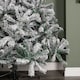 image 6 of 8ft (2.4m) Snow Flocked Artificial Christmas Tree with Green Metal Stand and 1017 Tips