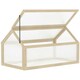 image 1 of Outsunny Wooden Cold Frame Greenhouse Garden Polycarbonate Grow House, Natural