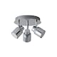 image 1 of ValueLights Benton Chrome IP44 Round Adjustable Ceiling Light | Chrome