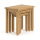 image 5 of Corona Set of 3 Solid Pine Nesting Tables - Sturdy Rustic Side Tables with Chunky Tops | Brown | Antique Wax | Small, Medium & Large | 3