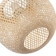 image 3 of Modern Spherical Cage Design Bamboo Strapping Pendant Lamp Shade | Brown | Brown | 1