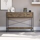 image 4 of Vida Designs Brooklyn 2 Drawer Console Table With Shelf, Dark Wood