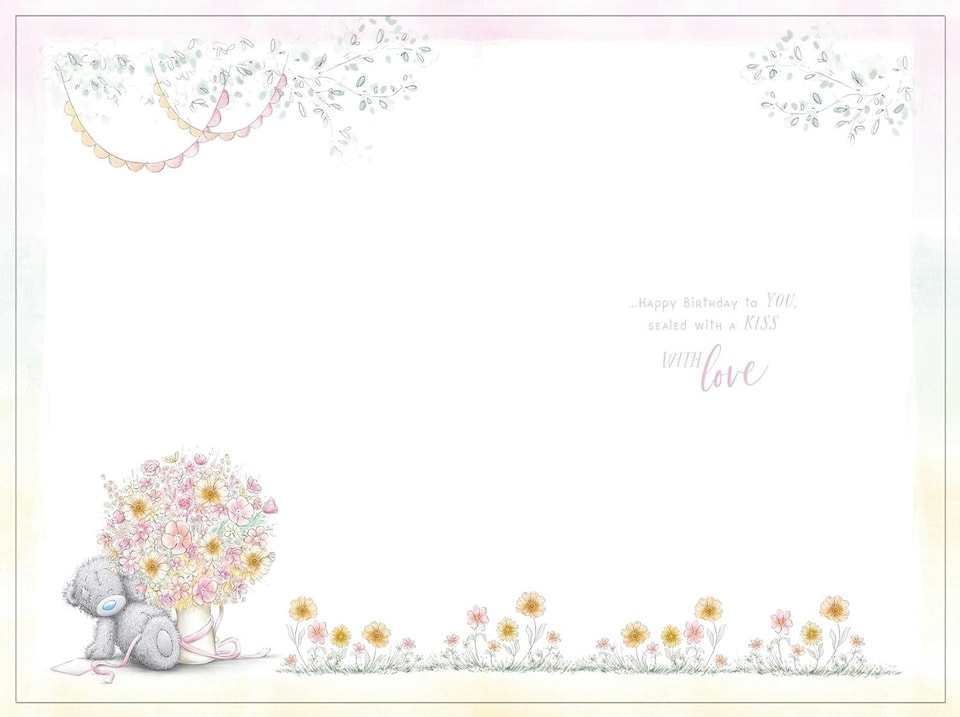 image 1 of Bears With Bouquet To Love Of My Life Birthday Card