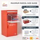 image 10 of SMART PARCEL BOX® Extra Large Front & Rear Access | Red | 1