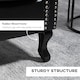 image 5 of HOMCOM Chesterfield-style Wing Back Armchair Tufted Accent Chair Black